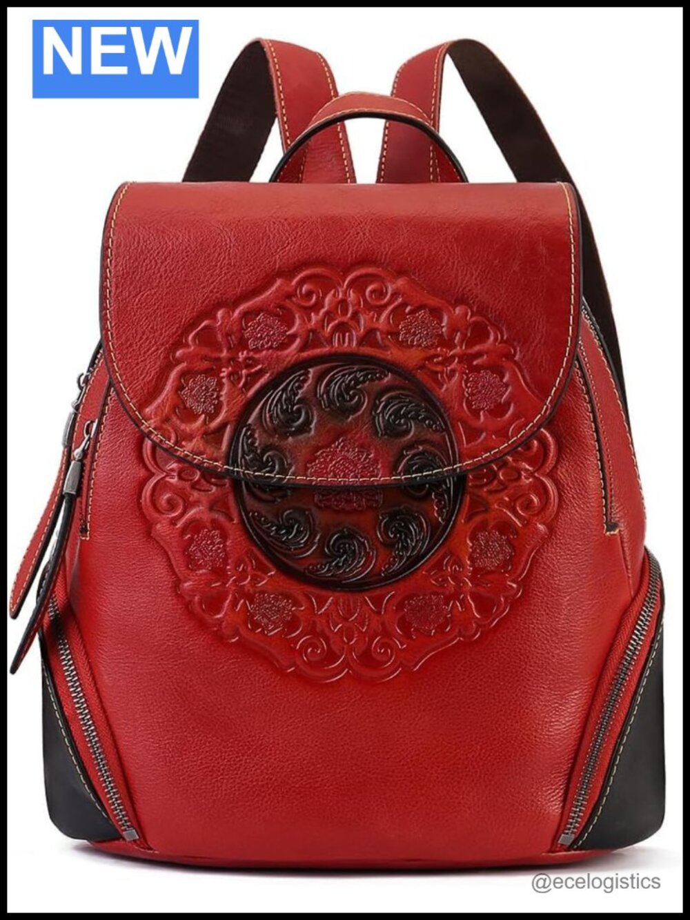 Genuine Leather Backpack Purse for Women Crossbody Top Handle Satchel Handbag